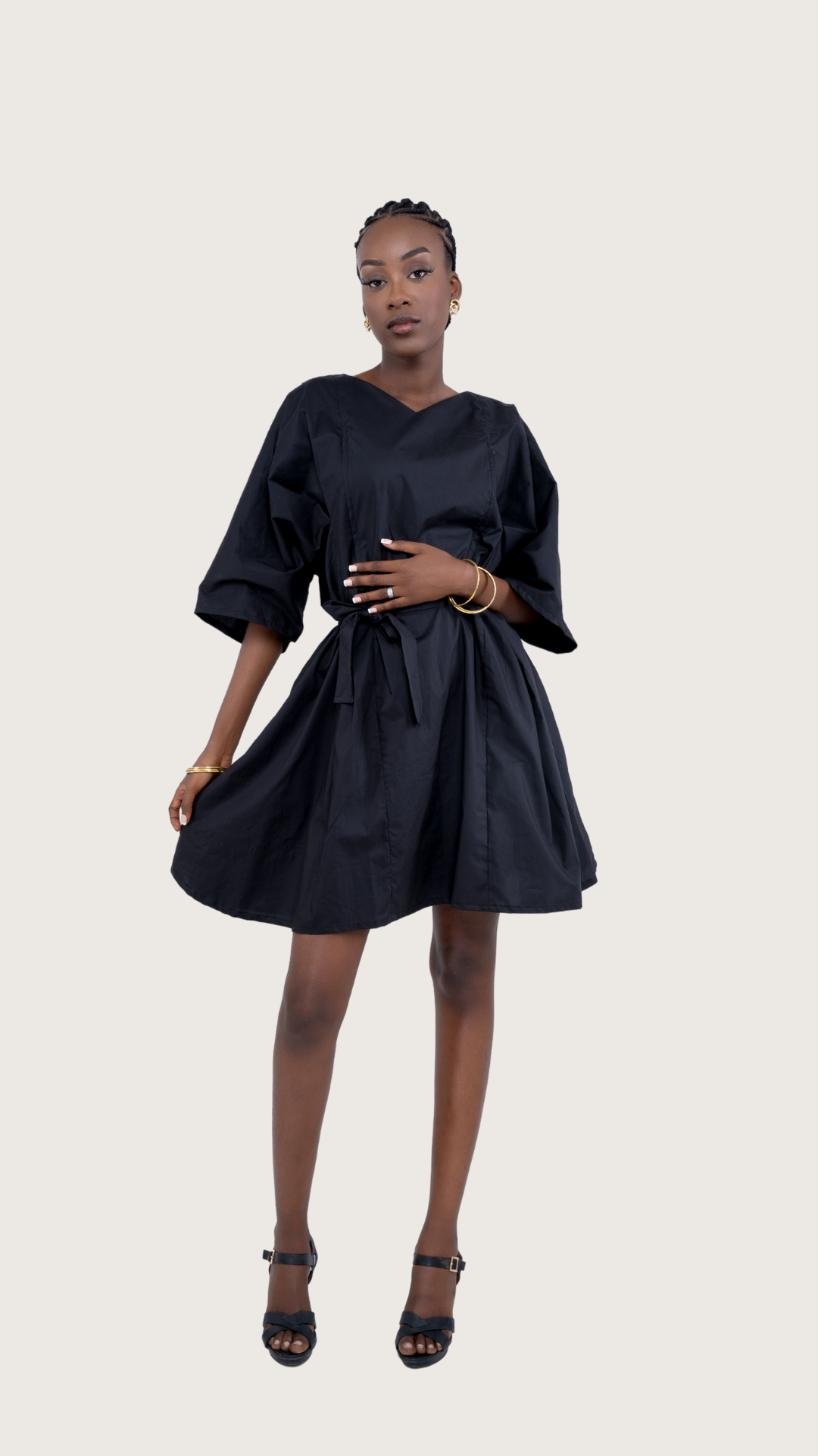 GRÂCE - Petite robe noire de grossesse et d'allaitement