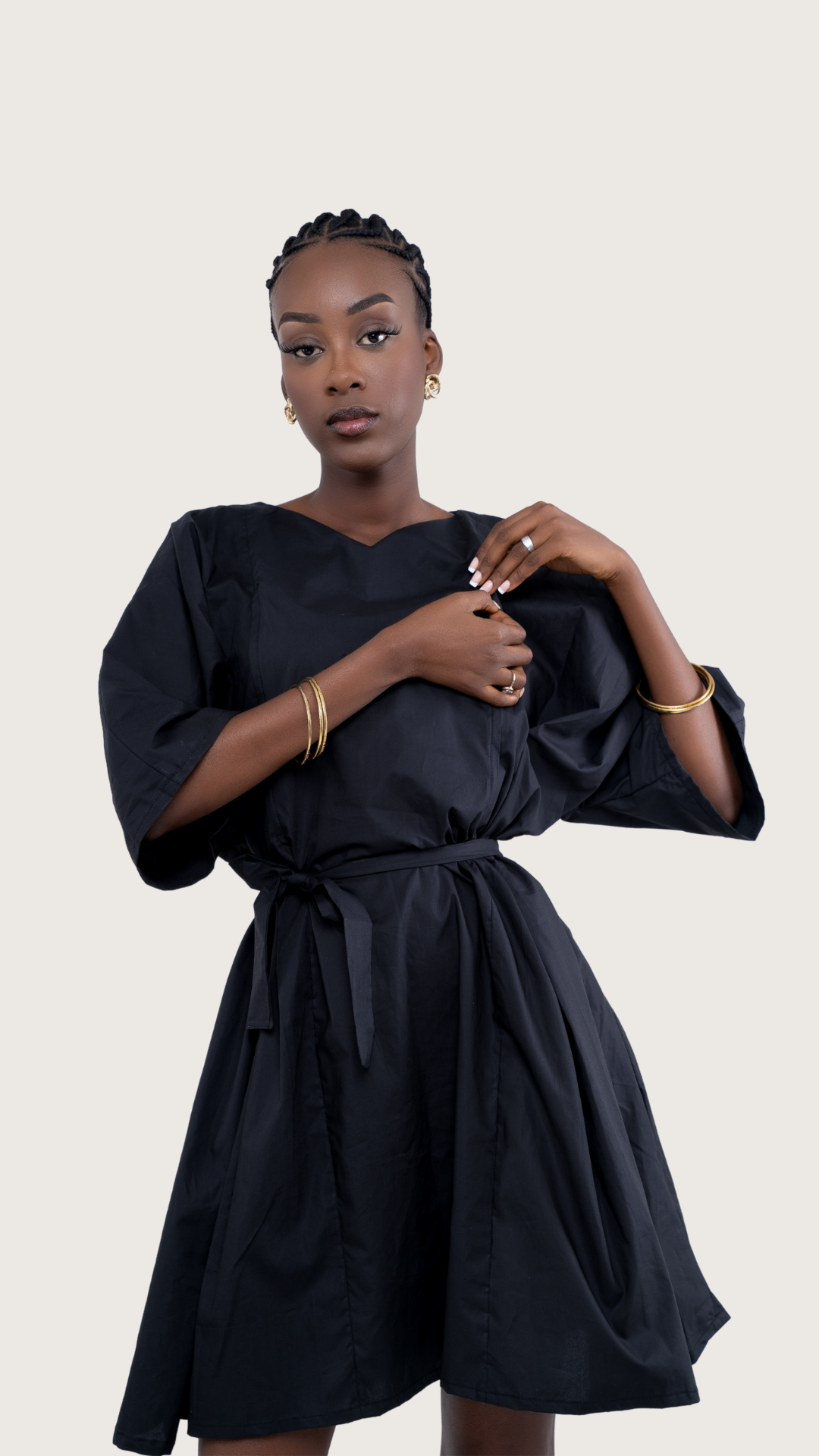 GRÂCE - Petite robe noire de grossesse et d'allaitement